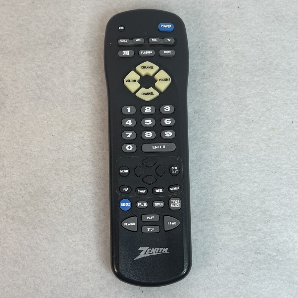 Zenith 124-00233 MBR3447Z Remote Control Cable‎ TV VCR Battery Cover Damaged